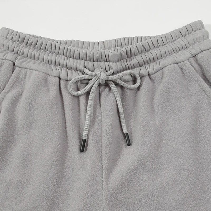 Winter Men's Daily Thicken Sweatpants Warm Cold Protection Fleece Pencil Pants Casual Sports Pants