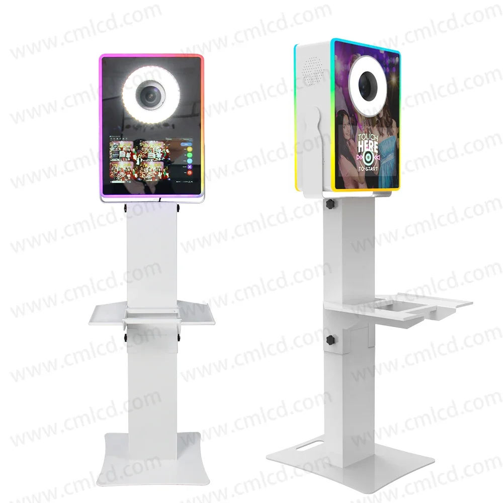 wholesale touch screen selfie photo booth instant selfie photo booth with printer product photography machine automatic