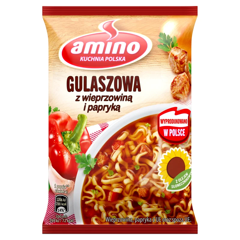 Amino Stew Zupa Ekspresowa Wieprzowa z Papryką - 59g