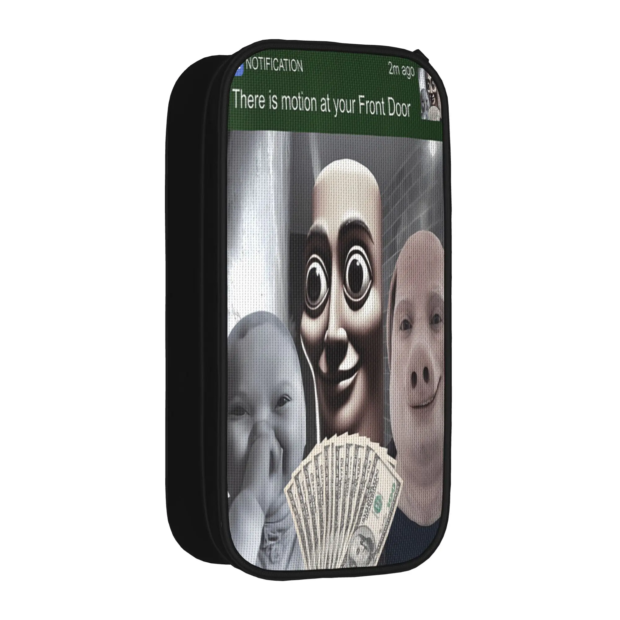 Motion at Your Front Door Tung Sahur John Pork Ai Baby Meme Pencil Case Pencil Box Boy Double Layer Cute School Pencil Cases