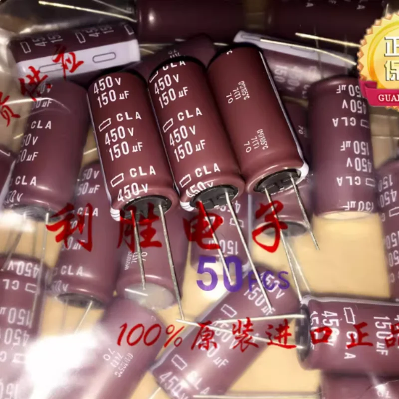 

10PCS-100PCS 150UF 450V Japanese Black Diamond Electrolytic Capacitor 450V150UF 18 * 40 CLA 105 degrees