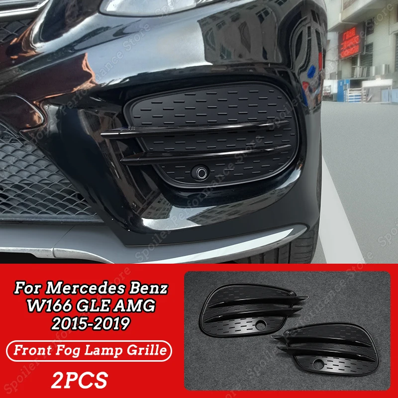 

Front Bumper Spoiler Lip Air Knife Fog Lamp Grille Trim Body Kit For Mercedes Benz W166 GLE 250 350 400 450 500 43 AMG 2015-2019