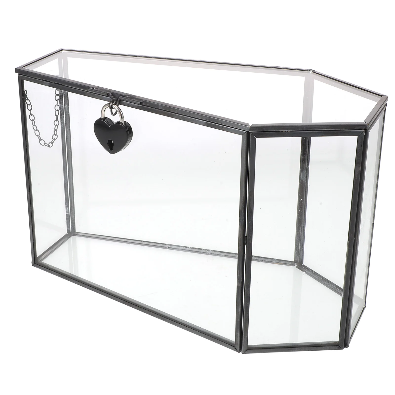 

Handmade Glass Box Decorative coffin-shaped Glass Box Transparent Display Case For Halloween Trinkets Goth-Themed Collectibles