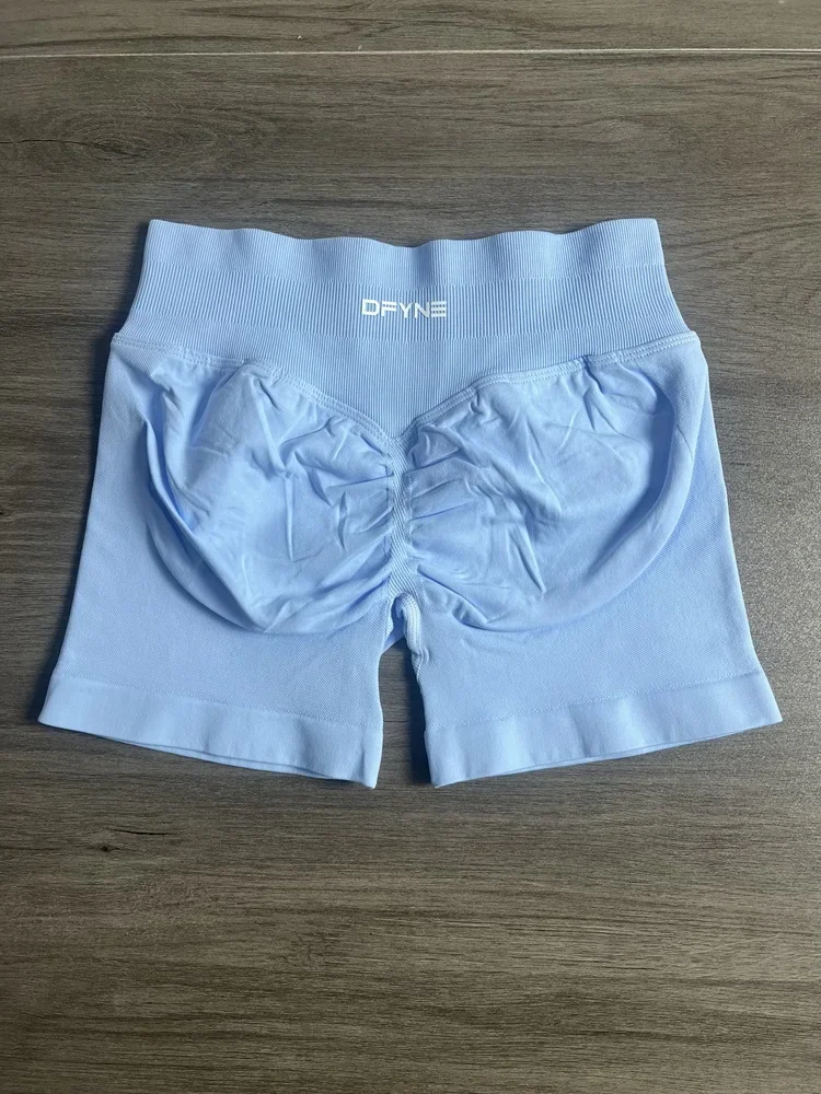 Pantaloncini da impatto con logo Pantaloncini da yoga senza cuciture a vita bassa Scrunch Bum Pantaloncini da palestra Allenamento Biker Abbigliamento fitness corto elasticizzato