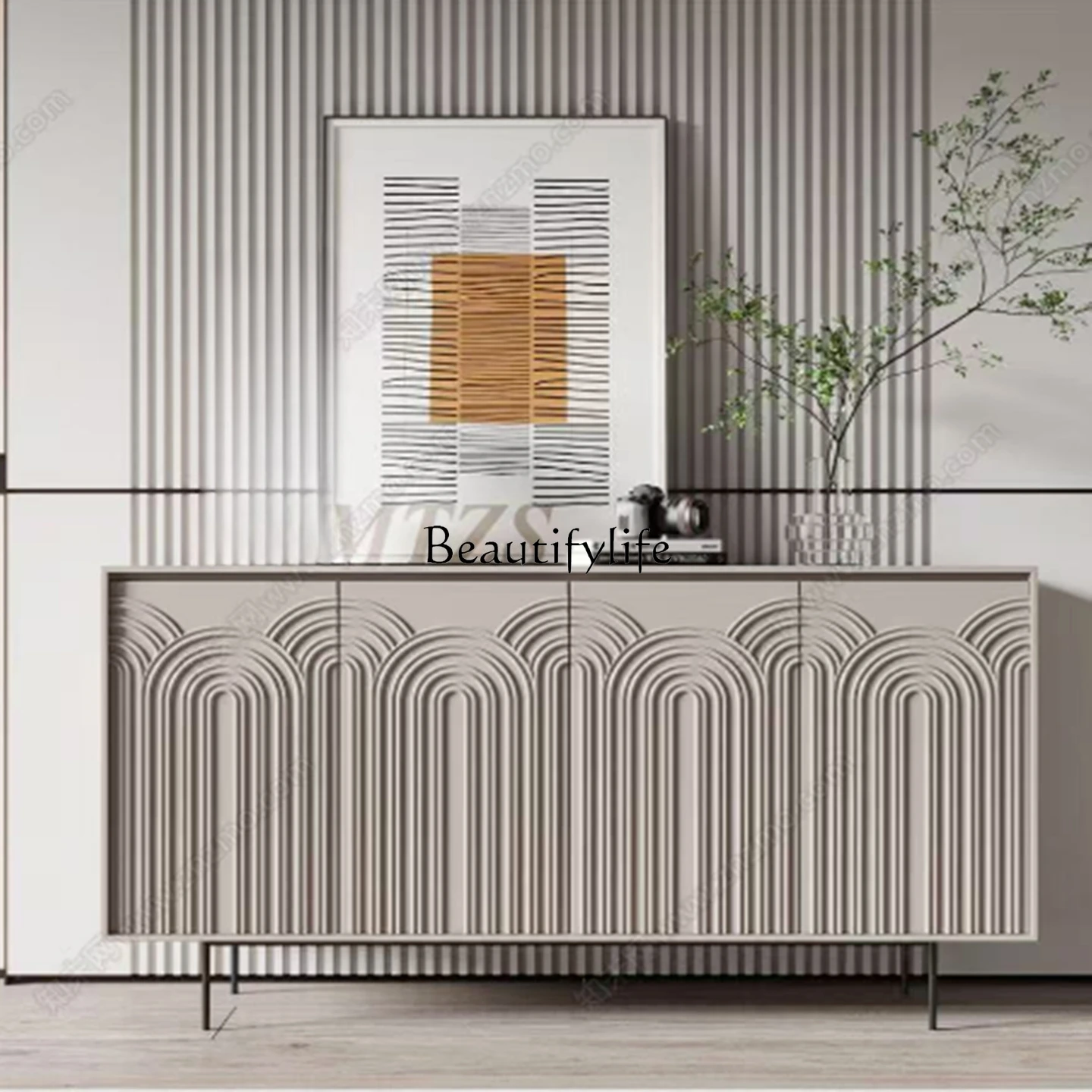 

Italian light luxury door cabinet Modern simple living room entrance hall cabinet