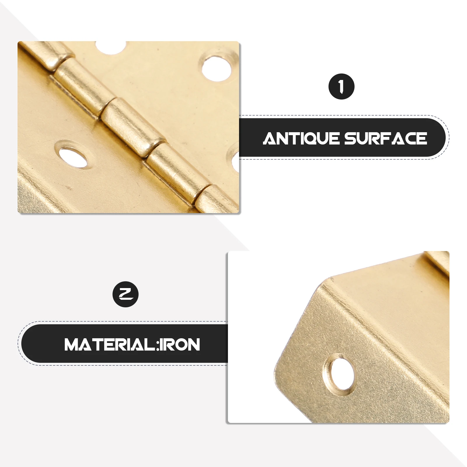 

10Pcs Iron Vintage Hinges Surface Furniture Cabinet Doors Wooden Box Metal Hinges Durable Smooth Door Hinge
