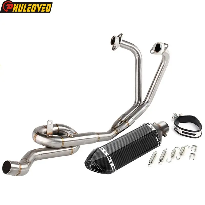 

R25 R3 MT03 Motorcycle Exhaust System with Header Muffler Escape Moto DB Killer for YZF-R3 R25 2014-2018 MT-03 MT03 2016-2018