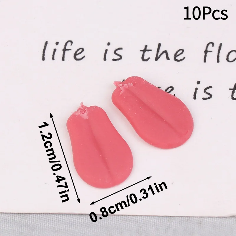 10Pcs Mini Plush Doll Tongue Decoration Cute Teddy Dog Small Tongue For Cartoon Stuffed Dolls Accessories.
