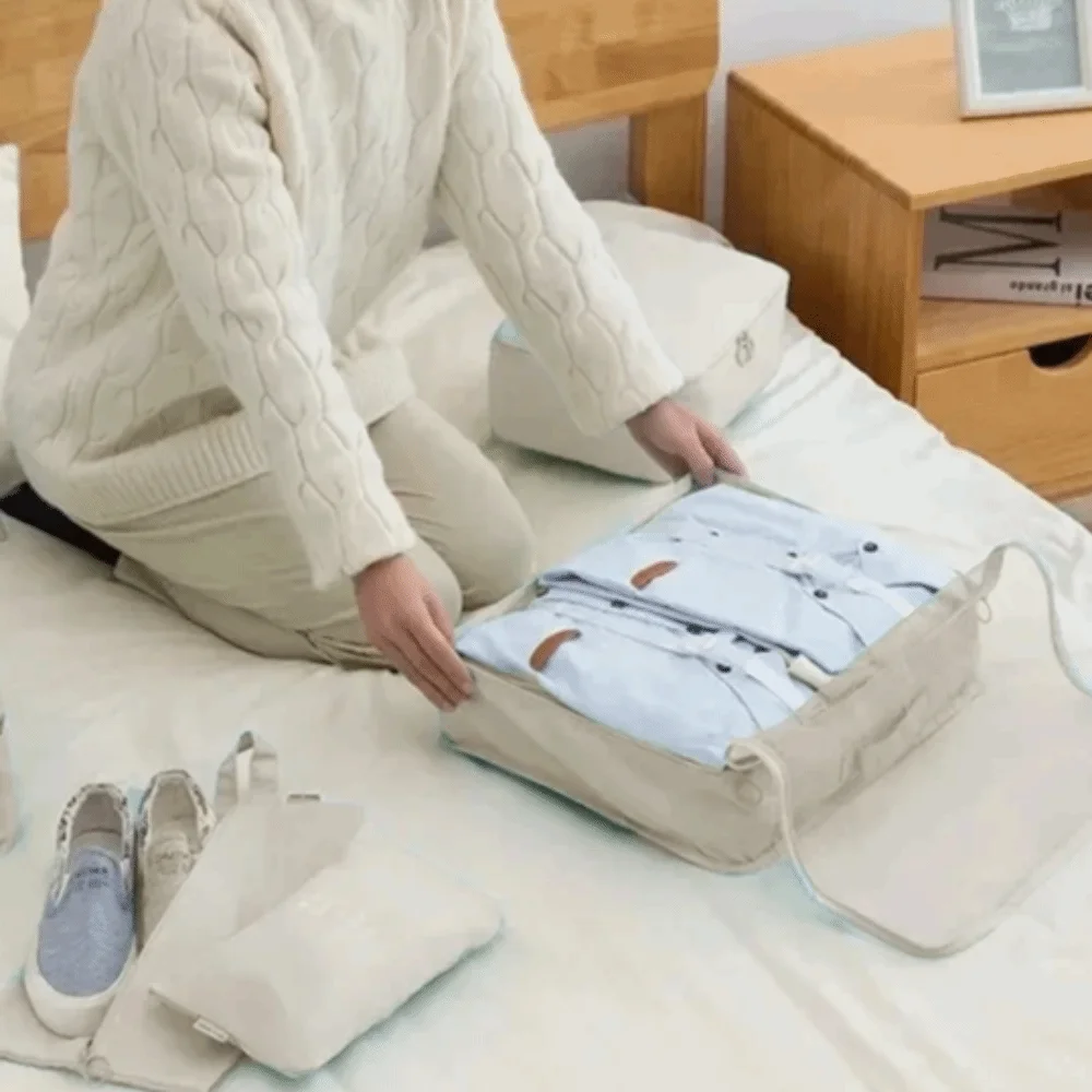 

7Pcs/Set Large Capacity Travel Organizer Storage Bags Waterproof Portable Suitcase Packing Cubes Set Folding Cases