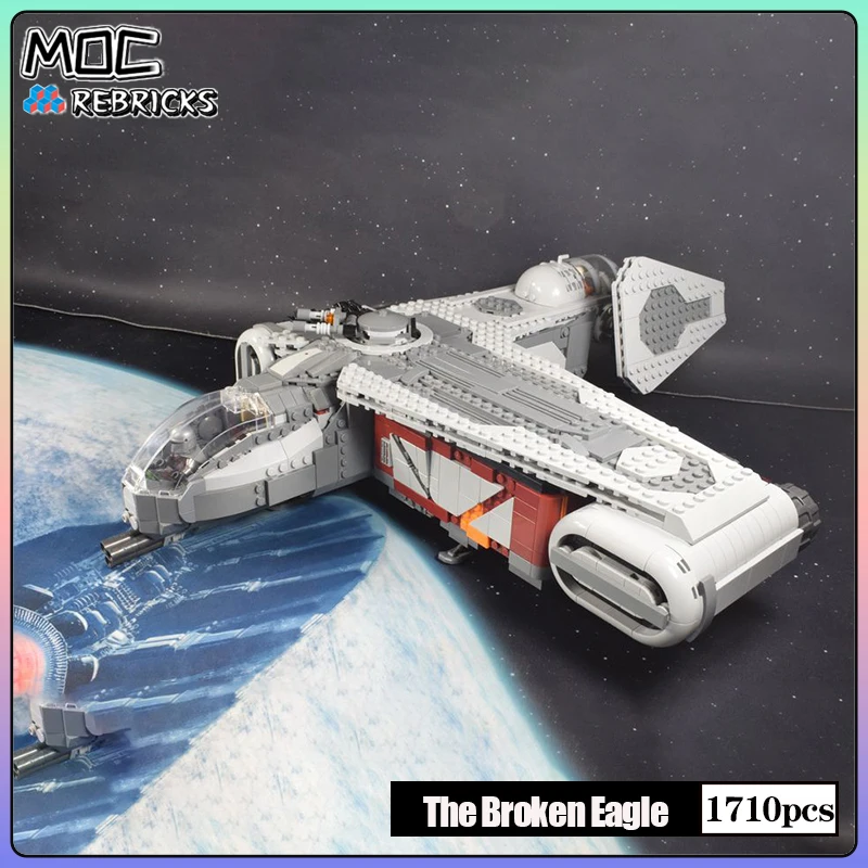

Space War Series MOC Bricks The Broken Eagle Airship Combat Weapon Building Block Model Set DIY Puzzle Toys Christmas Gifts