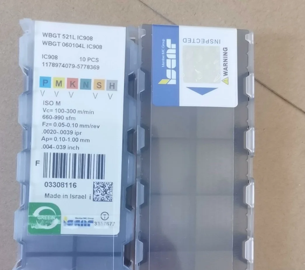 

Hard alloy cutting blades WBGT060104L IC908