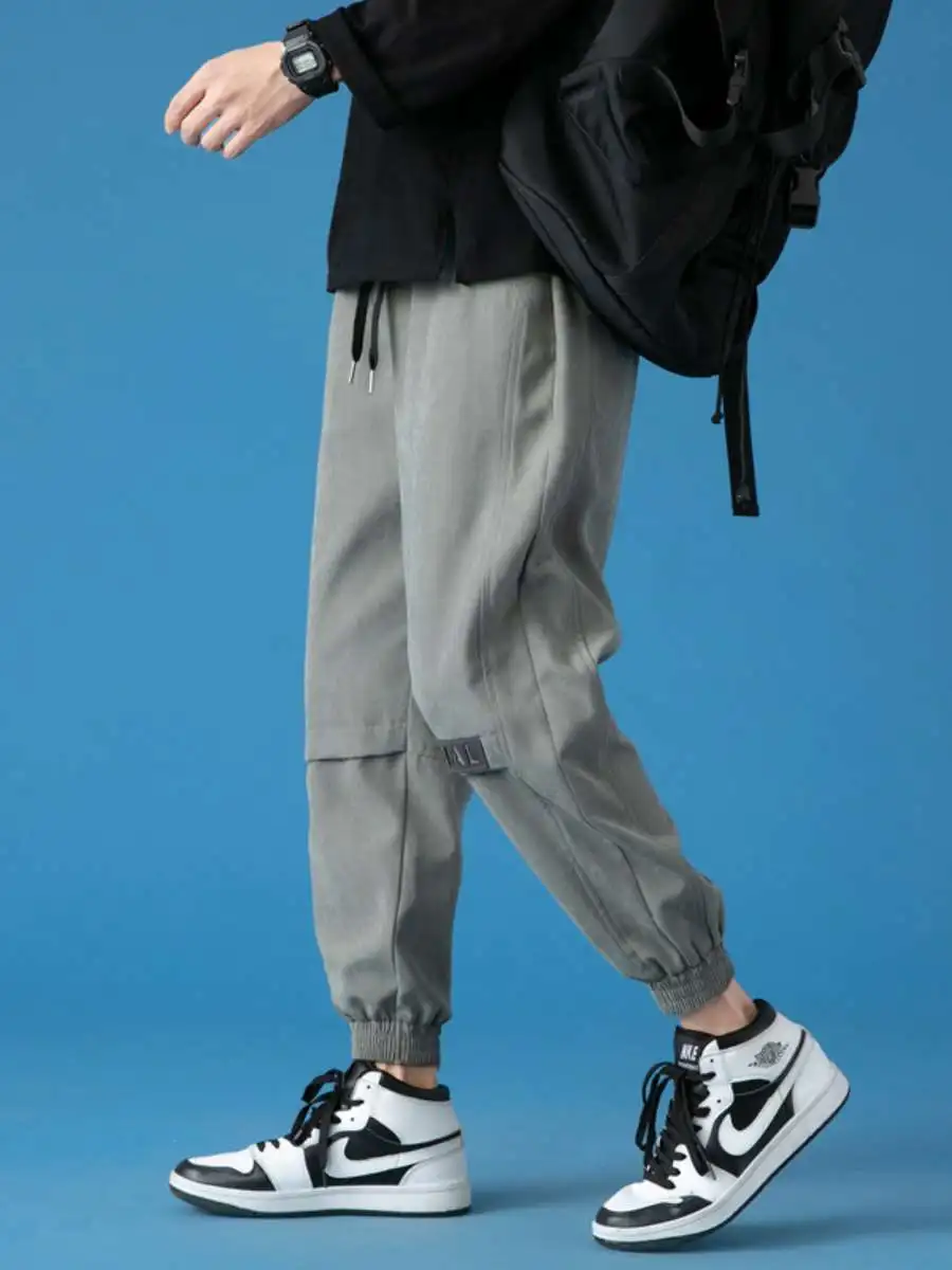 

Trendy Sports Workwear Men's Loose Fit Long Pants Autumn Winter Korean Sle Cuffed Casual Trousers Versatile Comfortable Brand