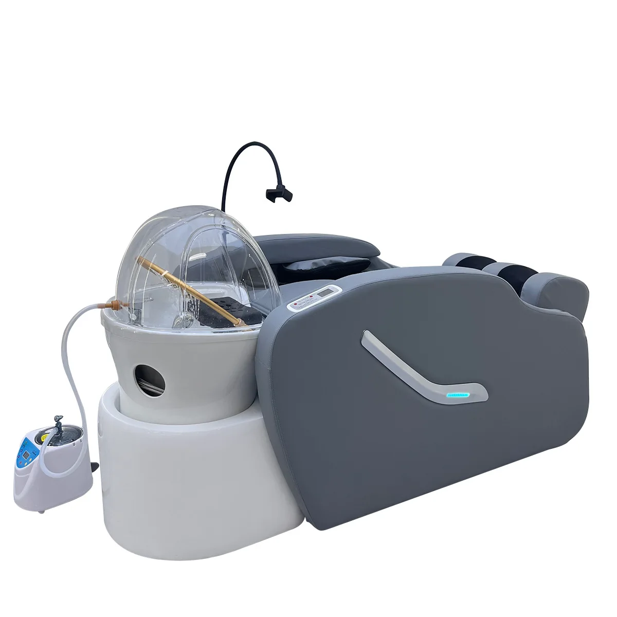 

Электрическая массажная кровать для мытья головы с функцией фумигации и терапии волос, специальная для парикмахерских, в тайском стиле