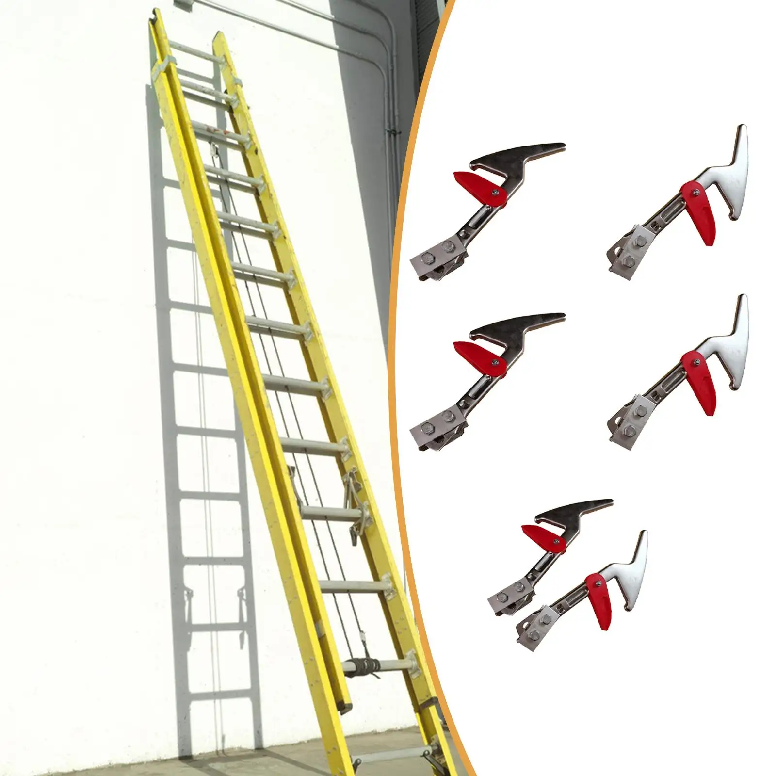 Aluminum Alloy Ladder Rung Lock Engineering Spring Lock Accessory for Articulated Telescopic Ladder Safety Device
