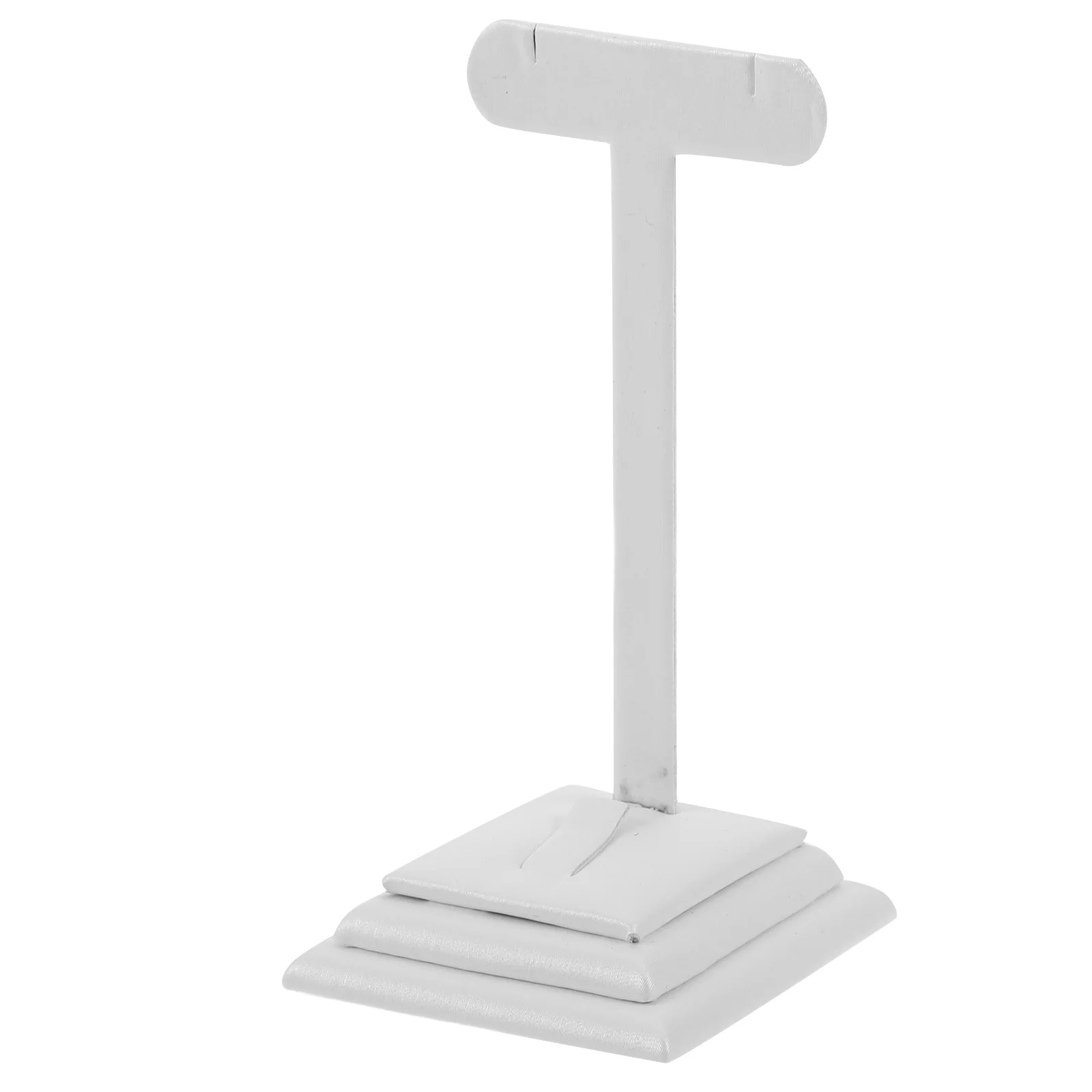 

Jewelry Display Stand Desktop Earrings Holder Storage Box White Brushed PU