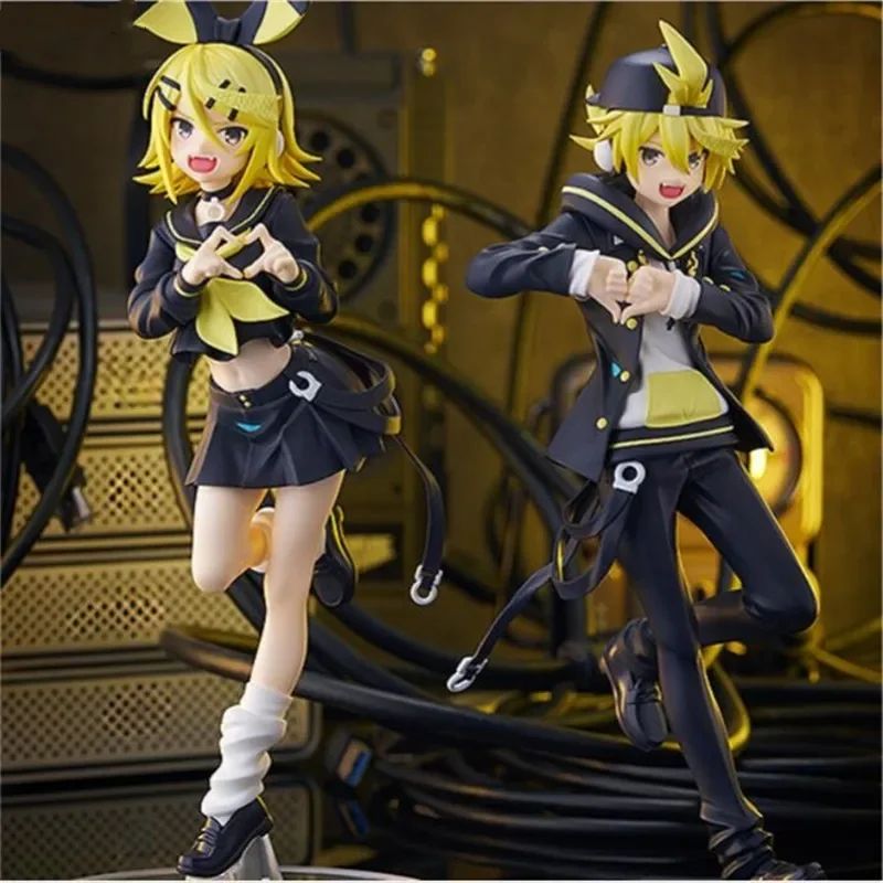 Kawaii Genuine Gsc Pop Up Parade Kagamine Len Rin Action Figure Pvc Collectible Model Garage Kit Dolls Statuette Ornament Gift