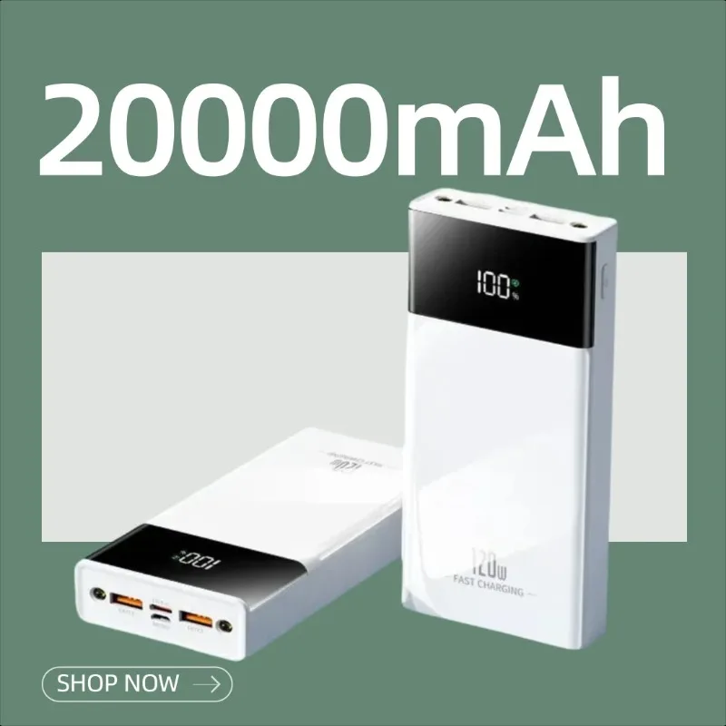 

120W Super Fast Charging 20000mAh 10000mAh Power Bank Portable Charger