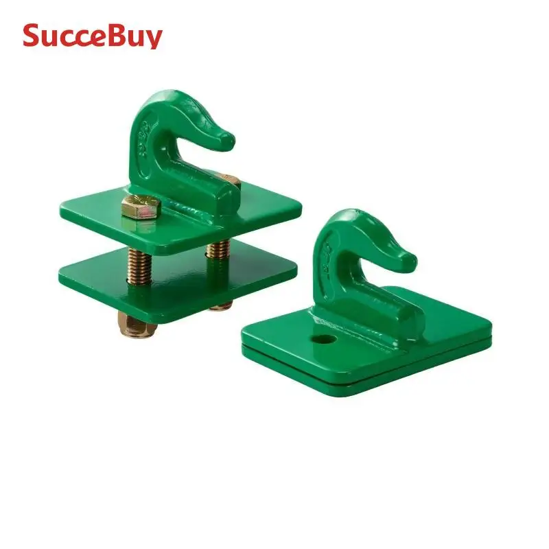 

Крюки для крепления ковшей трактора SucceBuy, 2 шт., 3/8 дюйма, кованая сталь, крепление на болтах, грузоподъемность 15000 фунтов, с опорной пластиной для автодомов и пикапов