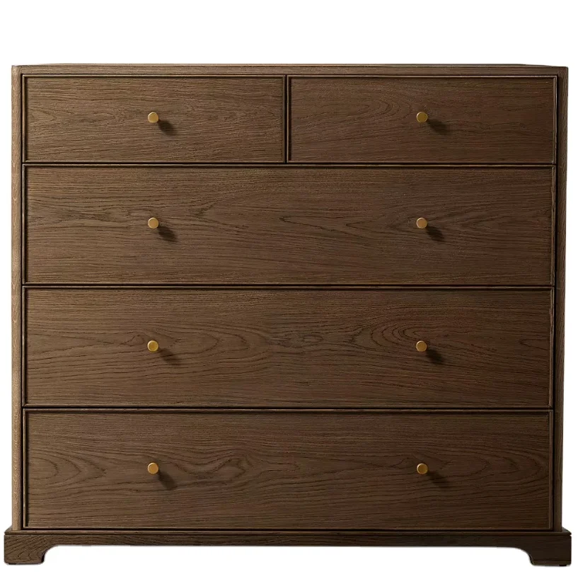 American Solid Wood High-End  Series Designer Chest of Drawers - 5-Drawer Cabinet - Exquisite Chest of Drawers