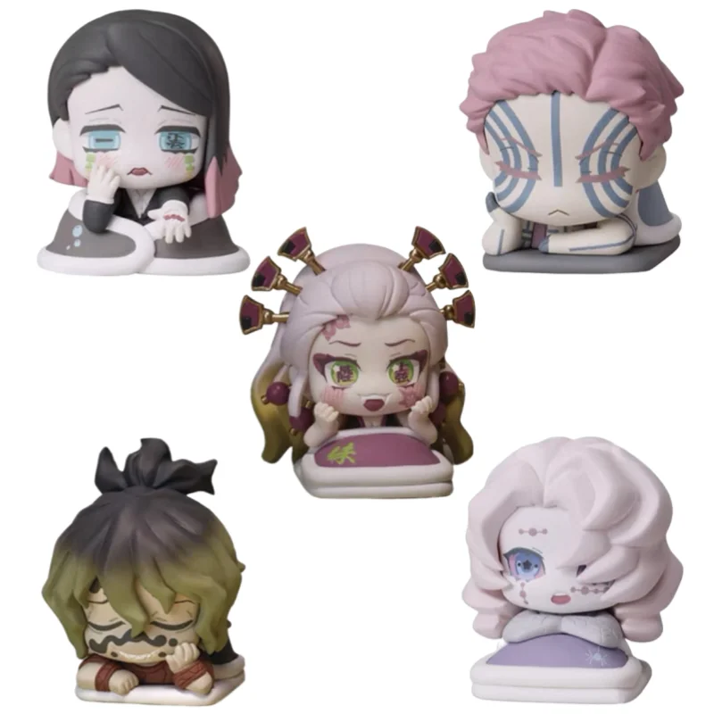 In Magazzino Demone Slayer Q Versione Anime Action Figure Akaza Daki Giyuutarou Rui Collezione Modello Giocattolo Kawaii Statua Ornamento Regalo