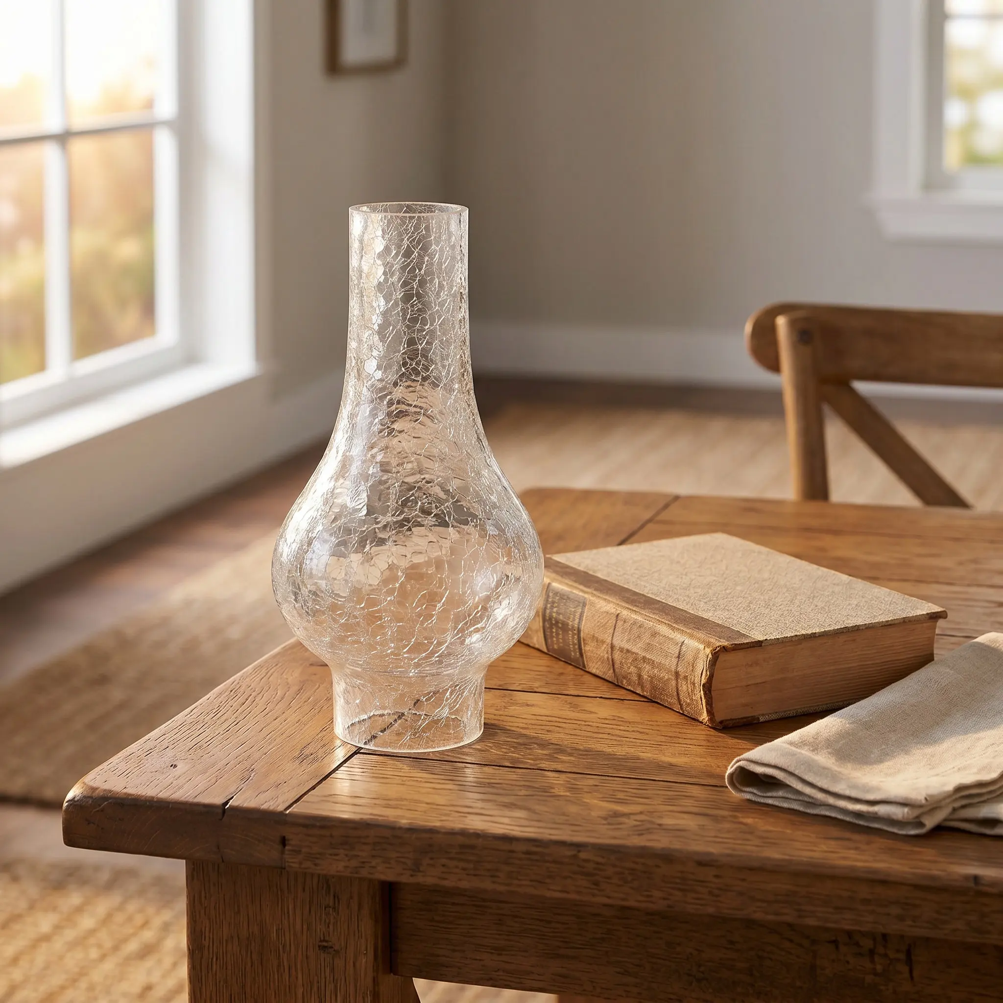 oil-lamp-chimney-cracked-texture-retro-design-windproof-high-strength-glass-shade-repair-lamp-chimney