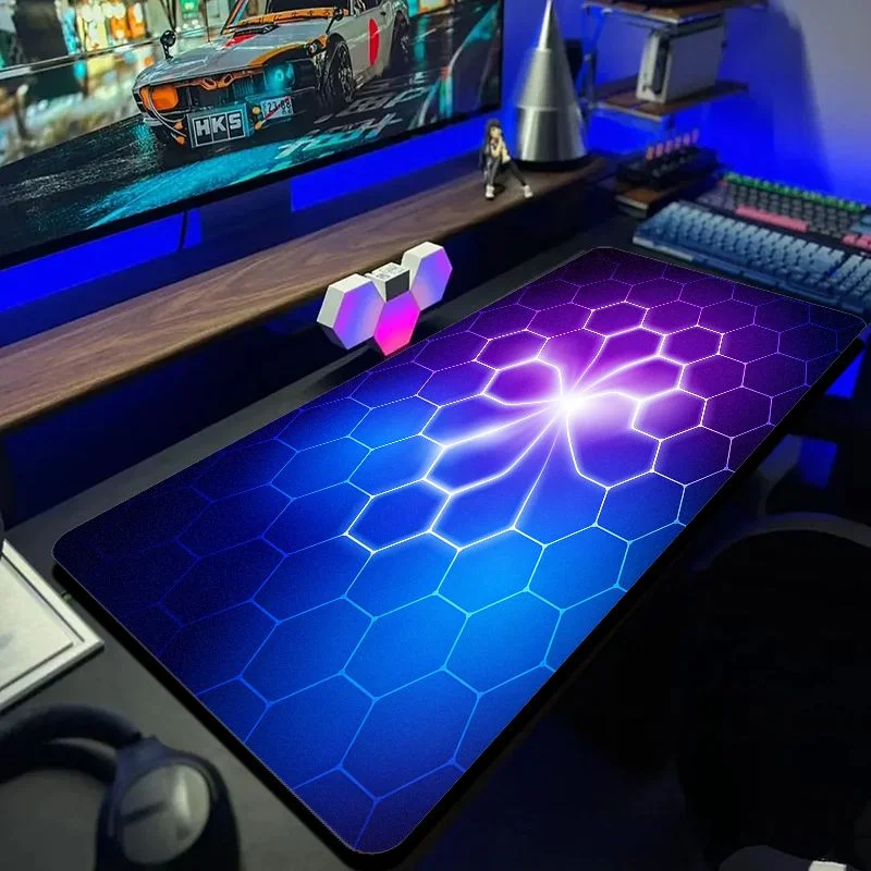 VIKAMA Horizontal Honeycomb Pattern Gaming Mouse Pad Anti Slip Waterproof Desk Mat E Sports Gaming Peripheral Computer Pad