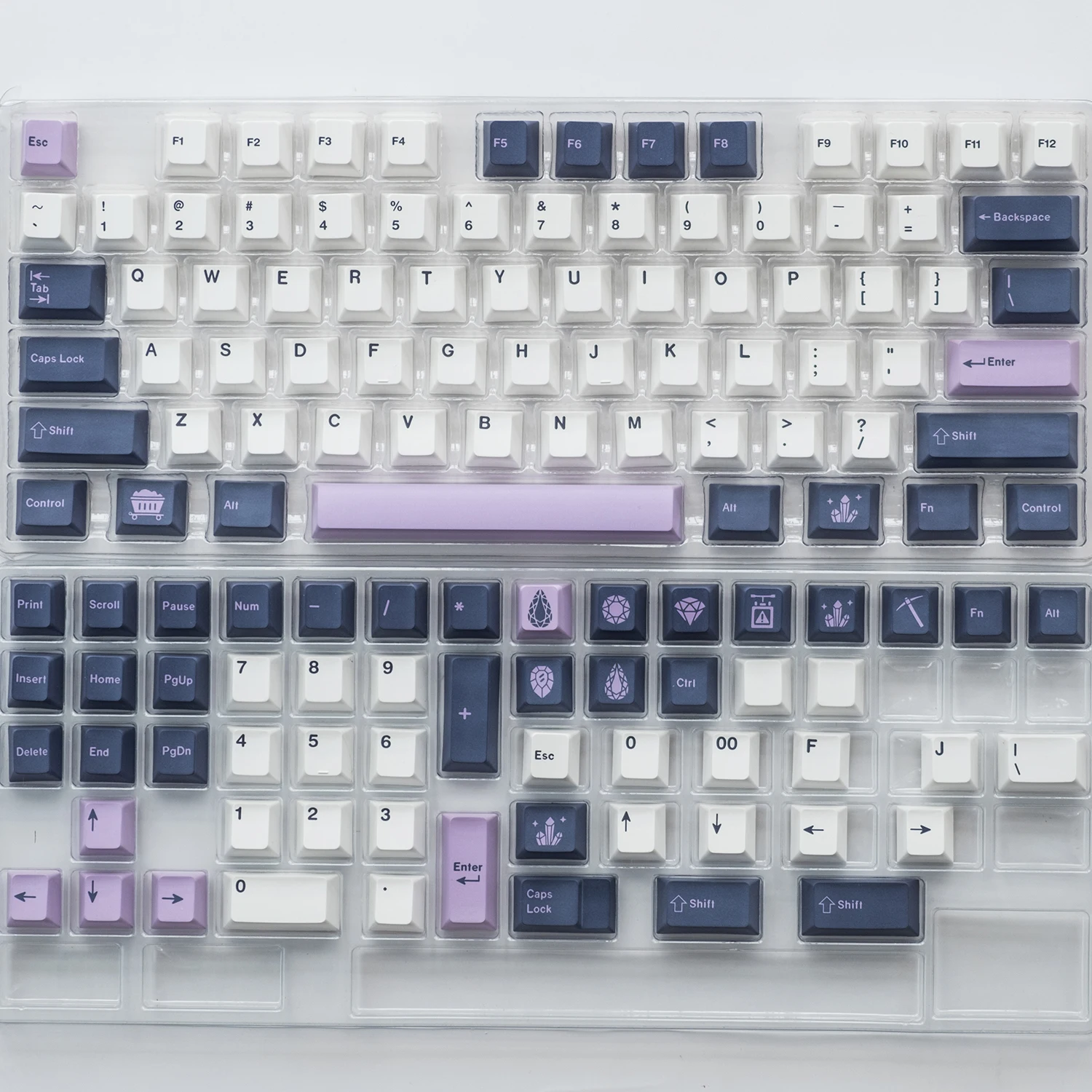 131 Keys GMK Amethyst Keycaps Cherry Profile PBT Dye Sublimation