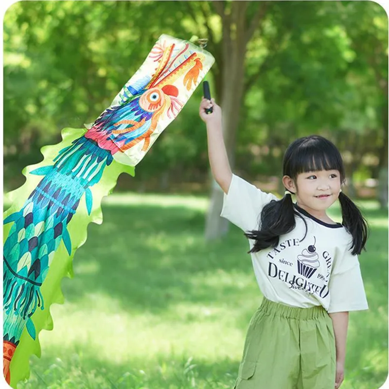 

2 Meters Children's Dragon Dance Ribbon Swing Rod Pole Gym Practice Boy School Activity Dance Novelty Gift