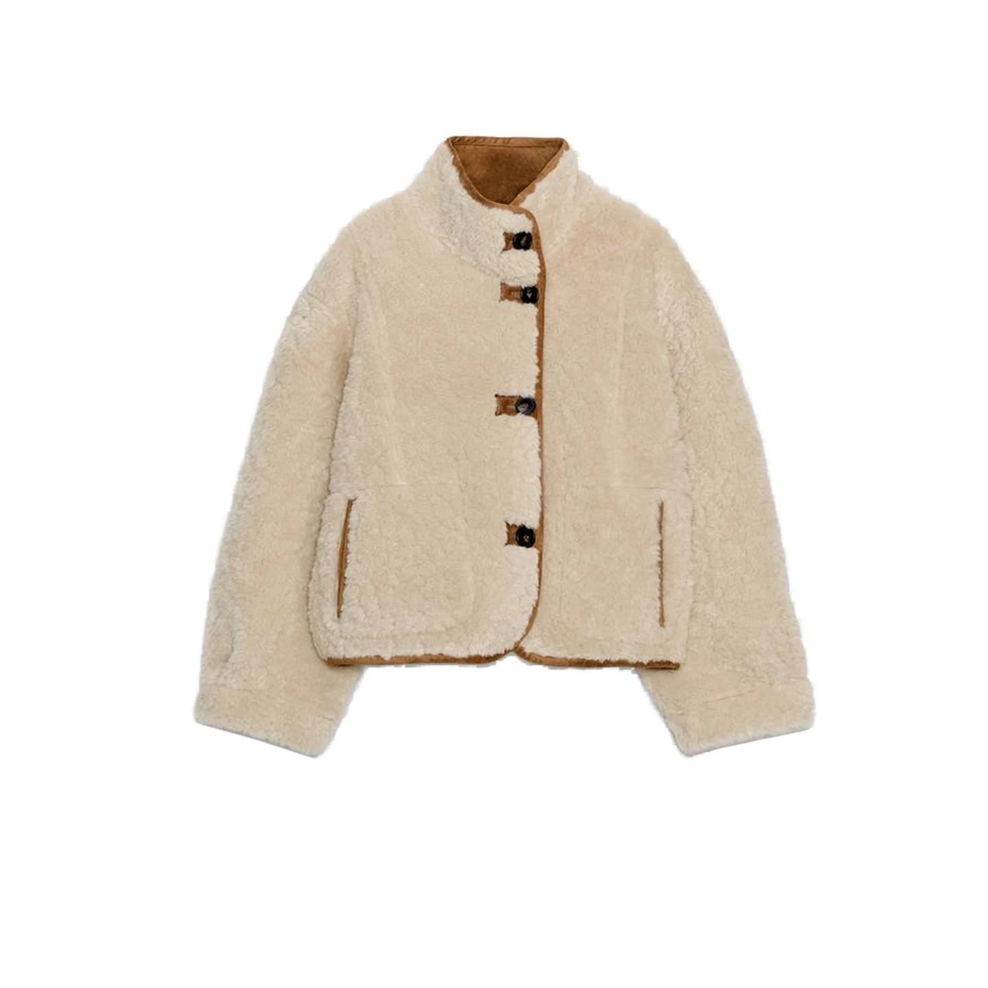 جديد الخريف المرأة عادية على الوجهين ارتداء طويل Sve الوقوف طوق Jaet معطف Sli تنوعا فام البوليستر الجلود