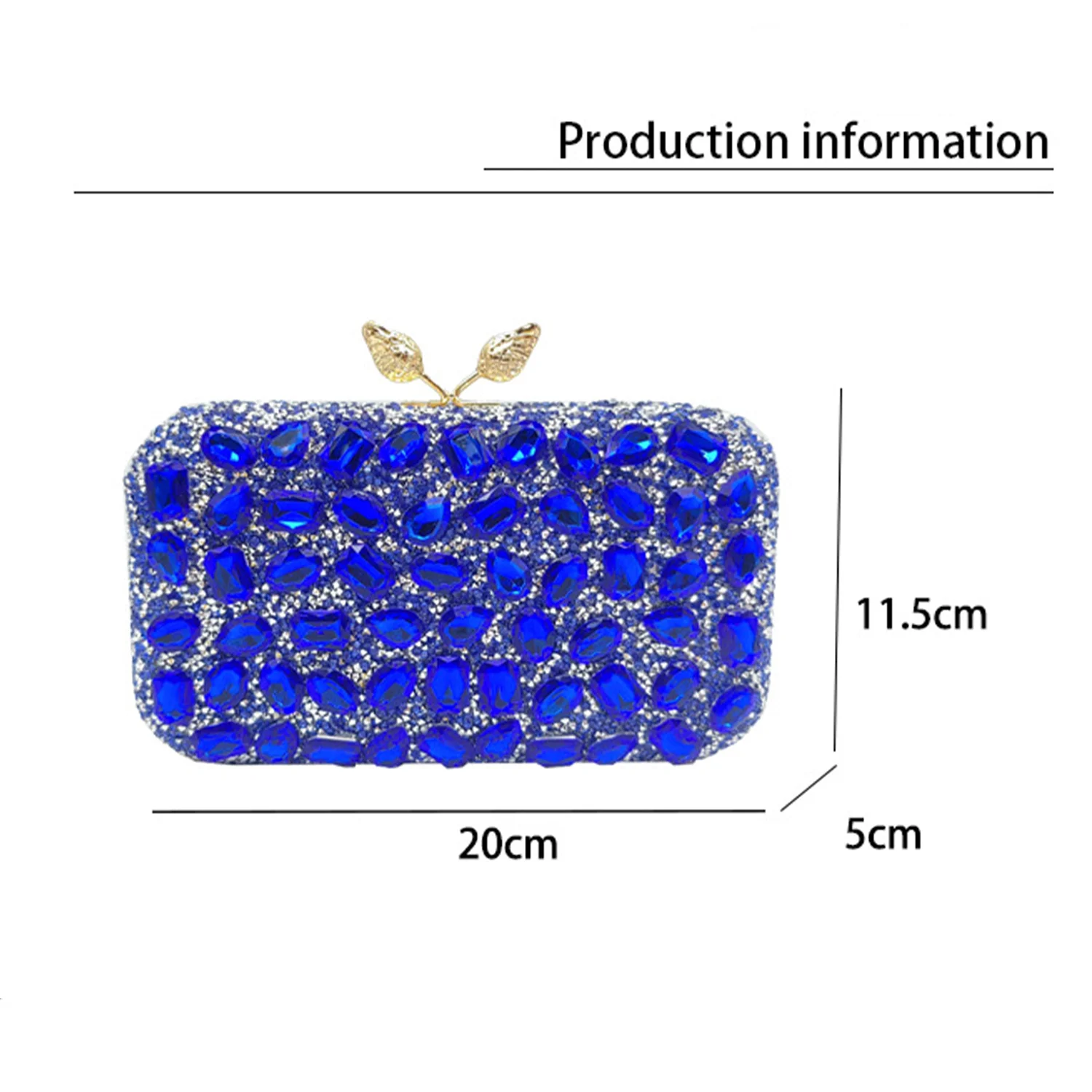 Bling Bling Crystal Beaded Colorful Bridal Wedding Clutch Bag Women Metal Square Prom Dinner Handbags One Shoulder Middle East