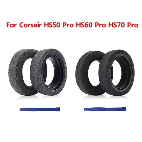 Almohadillas de espuma viscoelástica de repuesto para auriculares, almohadillas para los oídos, mangas para Corsair HS50 Pro HS60 Pro HS70 Pro