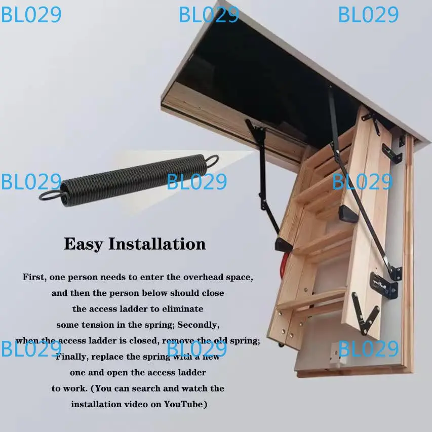 Loft ladder hinge arm compatible with Werner Mk5, WU2210, W2208, W2210