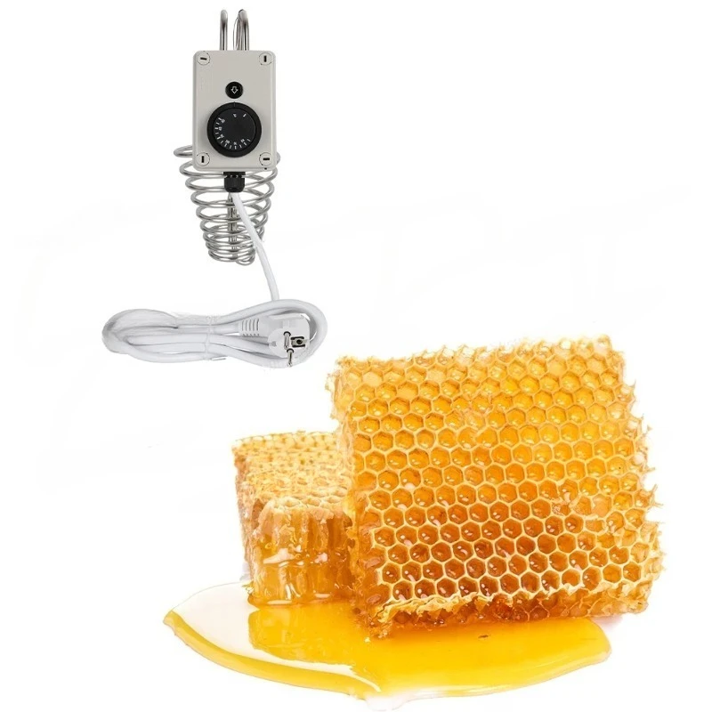 ABGI-Beekeeping Equiment Tool Honey Melting Device Adjustable Heating Spiral Heating Ring 220V 500W EU Plug Honey Melter
