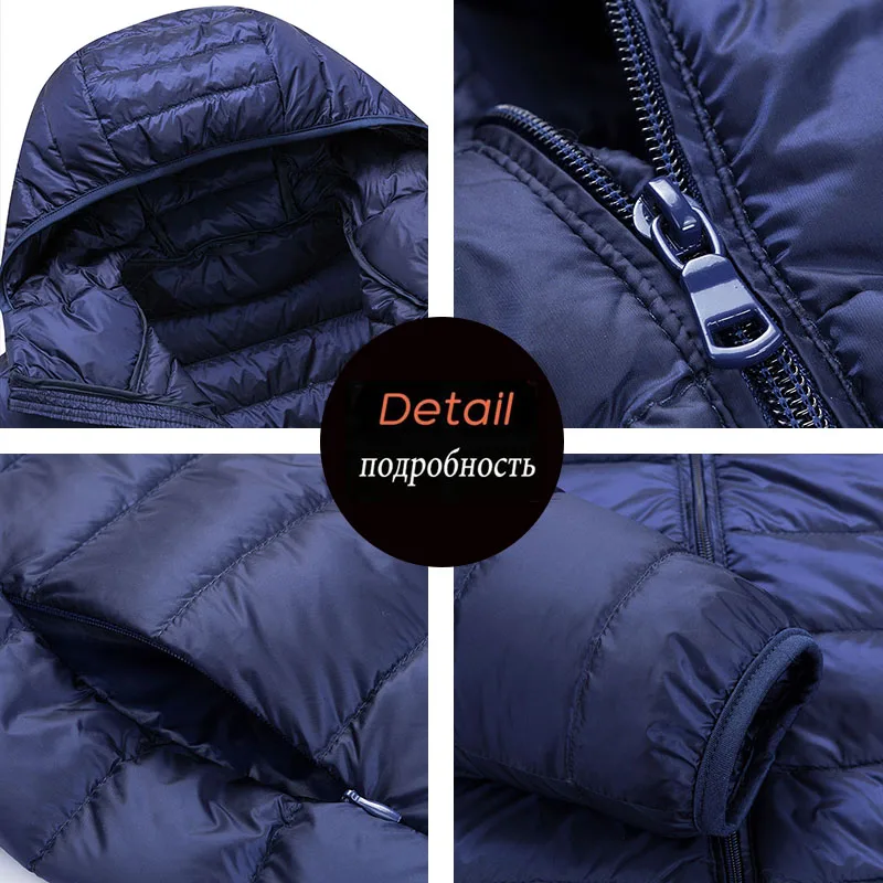 6XL Winter Men 50% Hooded Down Parkas Jackets Men Waterproof Windproof Duck Down Jackets Coat All Season Parkas Outerwear Male