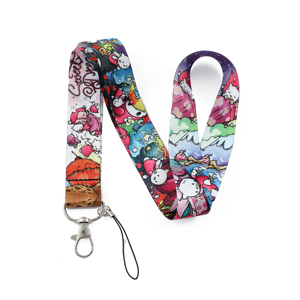 Sanrio Hello Kitty Cinnamoroll Melody Lanyard For Keys ID Card Gym Badge Holder Neck Strap Hang Rope Lariat For Mobile Iphone