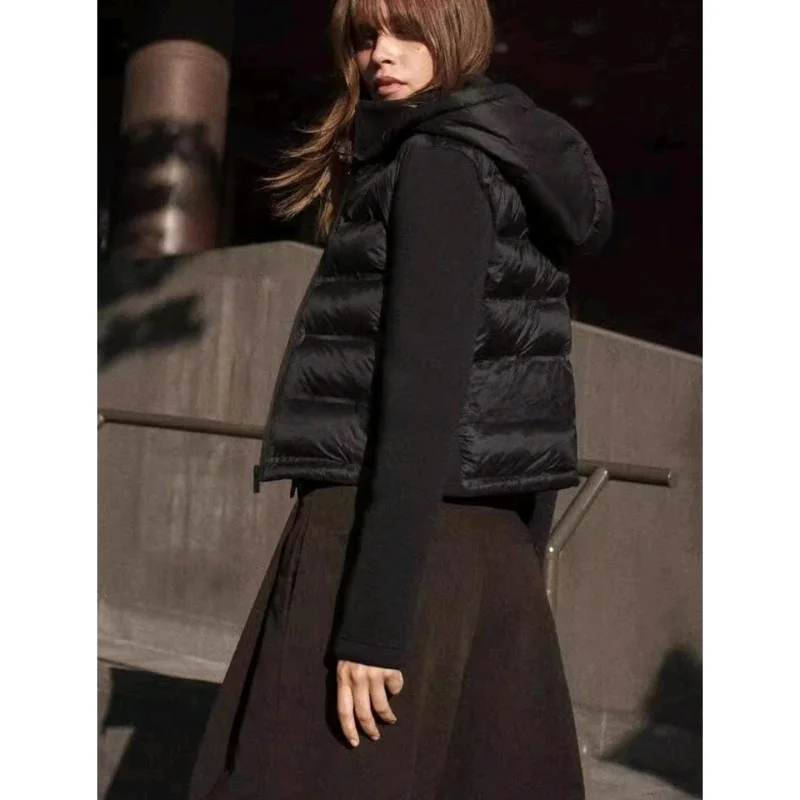 

Winter New Arrival Women's Slim Fit Hooded Long Sve Stand Collar Cotton Jaet Coat Korean Sle Commute Faion
