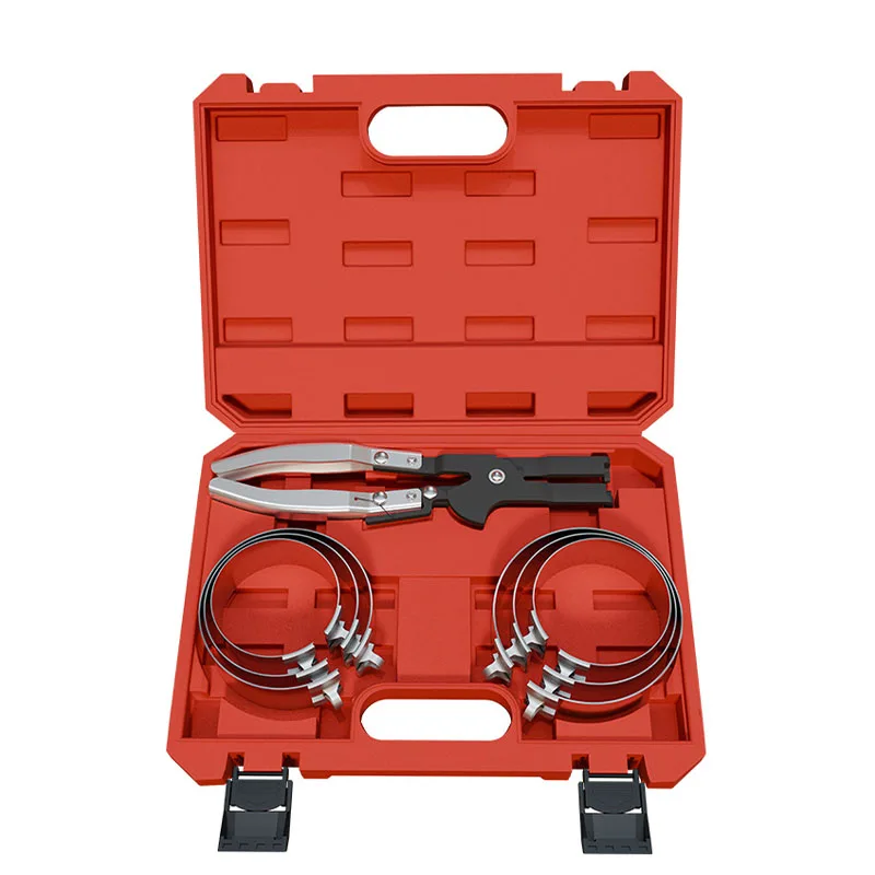Piston Ring Pliers Tool Set 2 Sets Expander Clamps Auto Engine Piston Ring Install Removal Kit Hard Storage Case for Car Repair