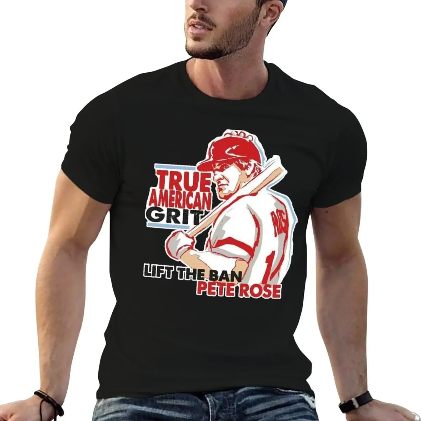 

Pete Rose - Lift The Ban - Hall of Fame T-Shirt tees boys animal print anime stuff Men's t-shirt