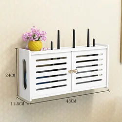 Wireless Router Rack Living Room Wall-mounted WiFi Storage Box Wall Decoration Router Storage Rack Wall Mounted Storage Box