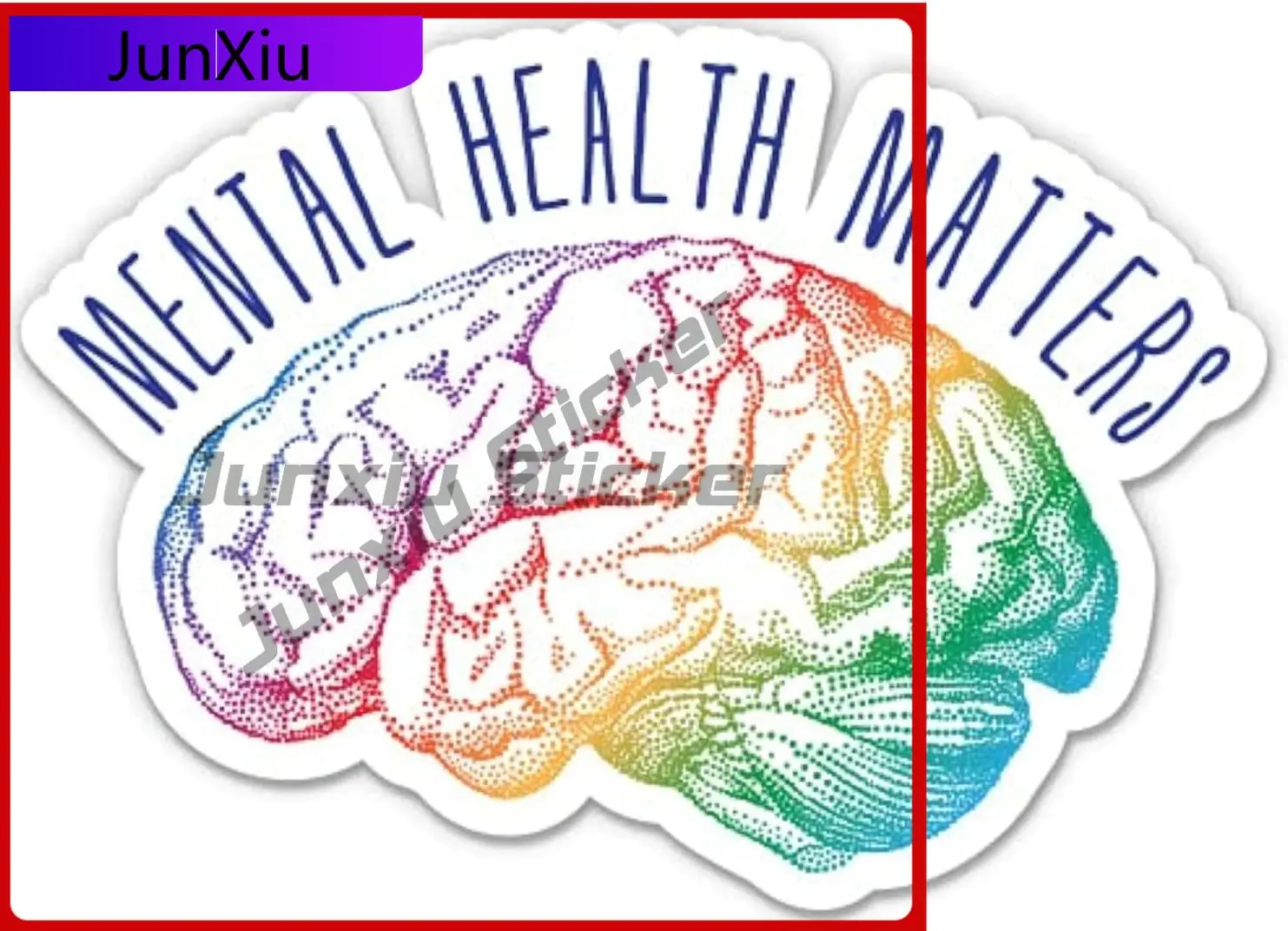 Mental Health Matters Colorful Funny Car Camper Van Truck Bumper Boat Vinyl Decal Decoration Unique Cute Cute Cool Trendy