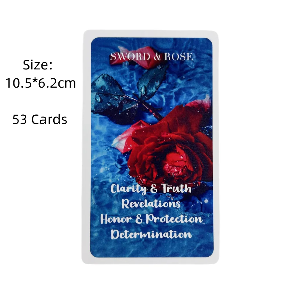 Mystic Red Rose Oracle Cards Divination Deck English Vision Edition Tarot Board Playing Game For Party