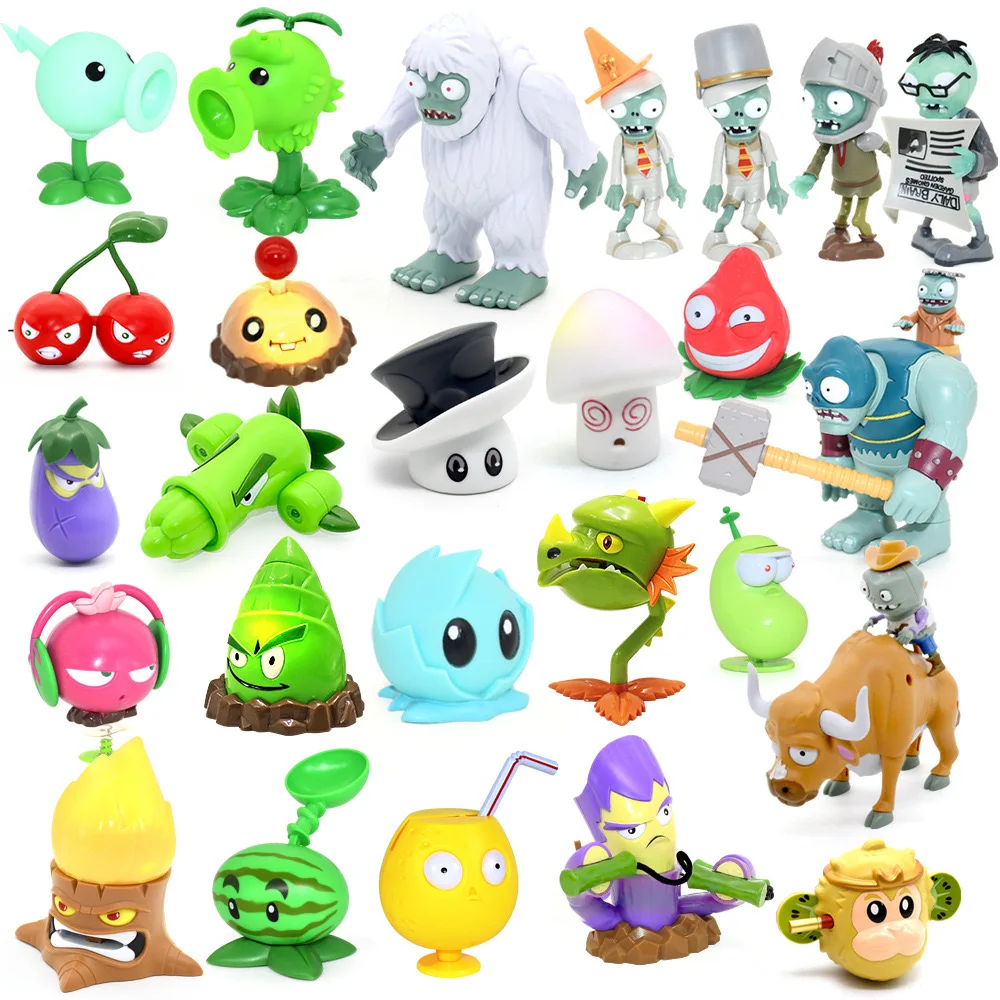 Plants vs Zombie Anime Figure PVZ Conehead Boss Gargantuar Dr. Zomboss Peashooter Action Figure Model Toy Birthday Gift For Boys