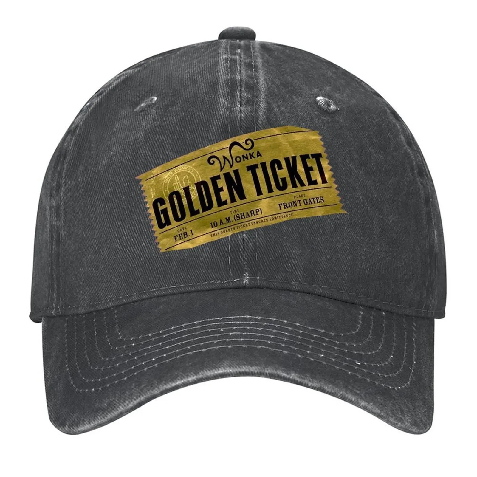 

Бейсбольная кепка Golden Ticket, шляпа от солнца для детей, забавная шляпа, шляпа от солнца, кепка на заказ, женская и мужская