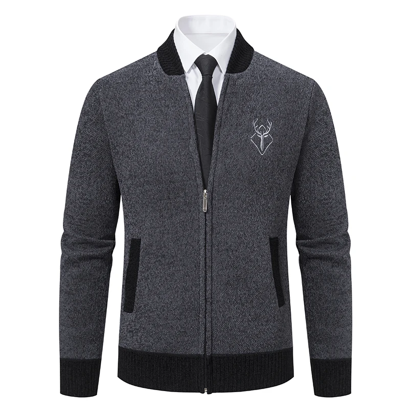 Male Plush Jacket Autumn Patchwork Sweater Coat Cold Blouse Korean Golf Windbreaker Y2K Men\'s Clothing Fleece Hombre Overcoat