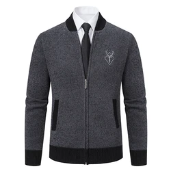 Veste en peluche patchwork pour hommes, manteau pull d'automne, chemisier froid, coupe-vent de golf coréen, vêtements pour hommes, zones de sourire, pardessus bre, Y2K