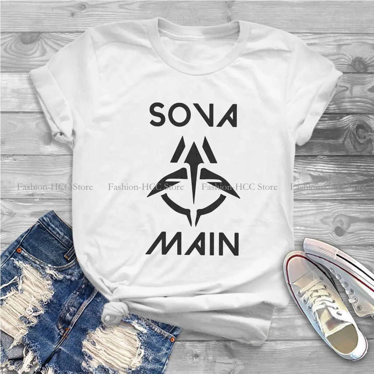 Sova Main O Neck TShirt VALORANT Game Classic Polyester T Shirt Women Tops Fashion