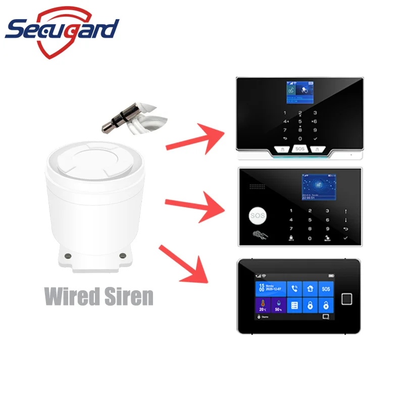 Wired Siren Mini 120dB Indoor Horn Sound Alarm Loud Buzzer Speaker Anti-theft DC12V For Our Home Security Burglar Alarm System