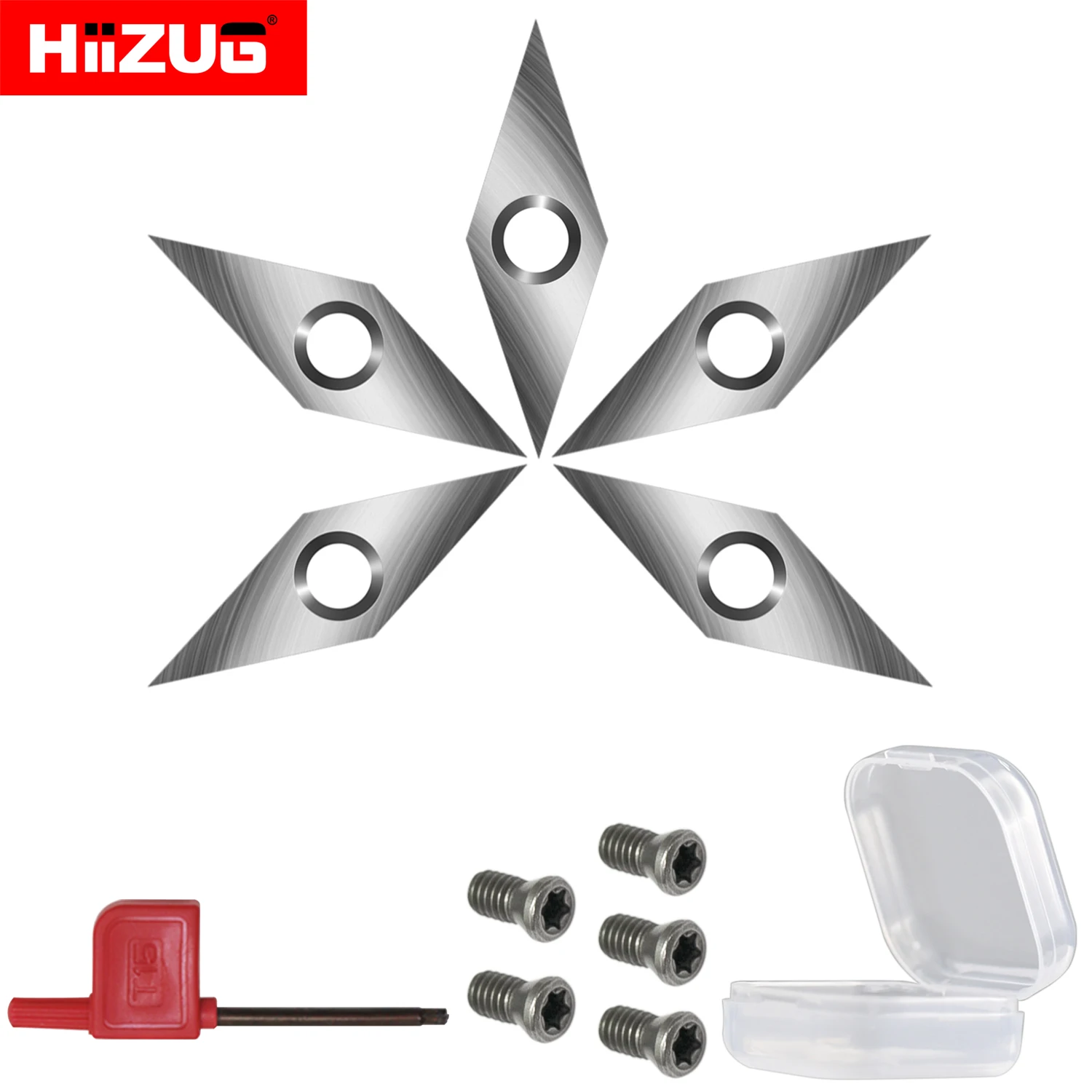 5pcs 32mm Carbide Inserts Cutters Diamond Replacement Blade for Woodturning Lathe Tools Woodworking Lathe Detailer 160202