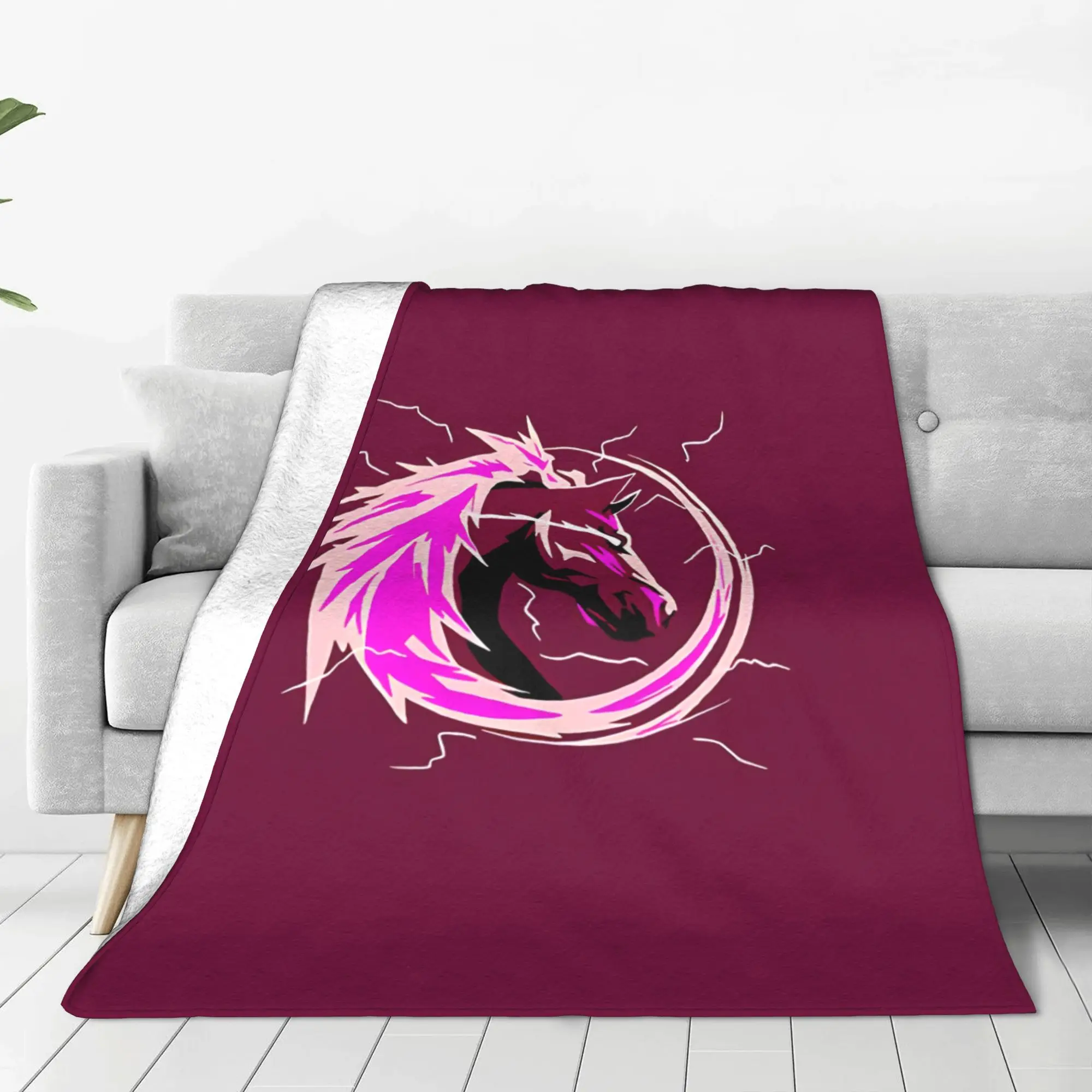 1PC Home Cutecore Charging Thunder Trippy Landscape Blanket Super Cosy Plush Home Living Room Sofa Halloween