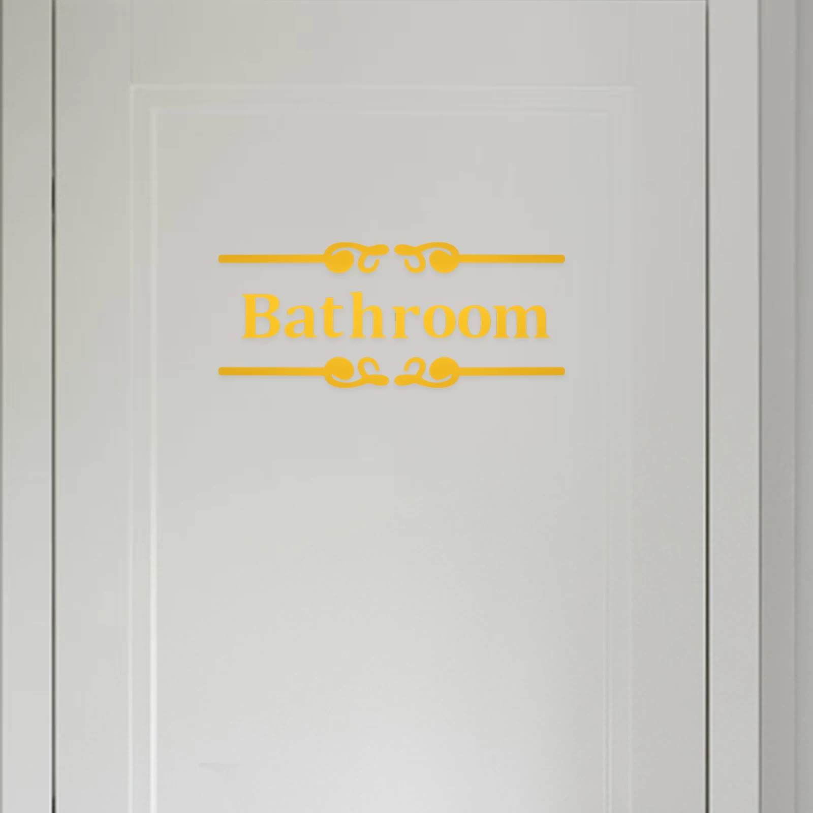 

1Set 3D Bathroom Wall Decal Acrylic Stylish Self-Adhesive Bathroom Sign Decor for Home Restroom Hotel Bathrooms Sign